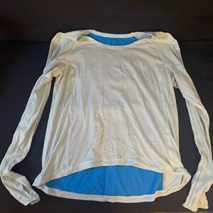 Lululemon long sleeve teal and aqua blue long sleeve top